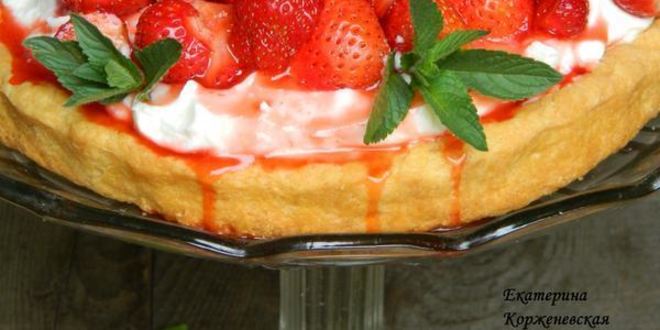 Рецепт летний торт с клубникой и йогуртом