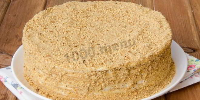 Рецепт медовик на сковороде