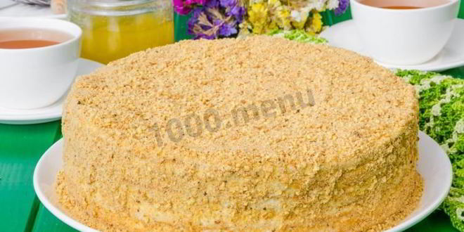 Рецепт медовик на сковороде