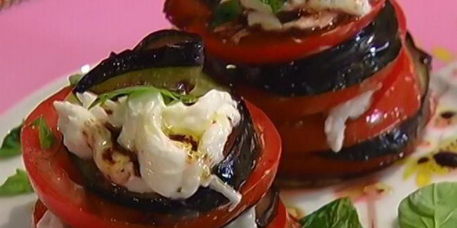 Рецепт наполеон из овощей и сыра буррата