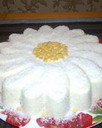 Персиковый торт-суфле Нежная ромашка