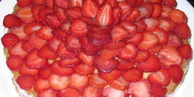 Рецепт песочный торт с клубникой