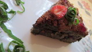 Рецепт Постный торт с черничной начинкой и миндалем