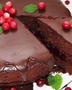 Шоколадно-клюквенный торт