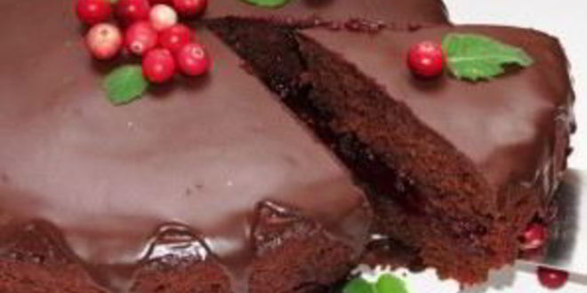 Рецепт шоколадно-клюквенный торт