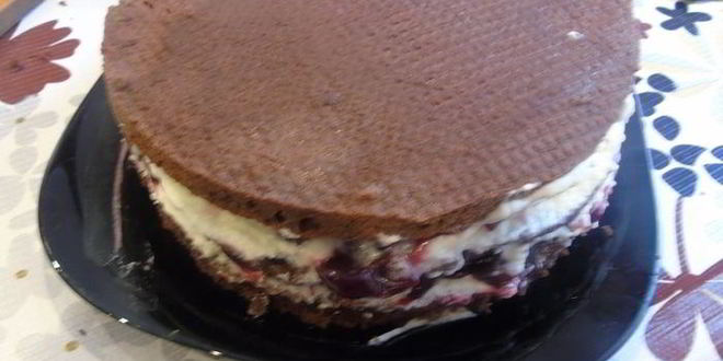 Рецепт шоколадно-вишневый торт
