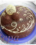 Шоколадный торт с брусничным суфле