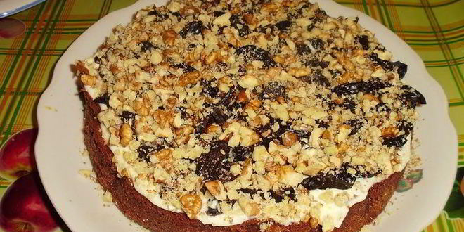 Рецепт шоколадный торт с черносливом