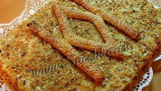 Рецепт Сырно-грибной Наполеон