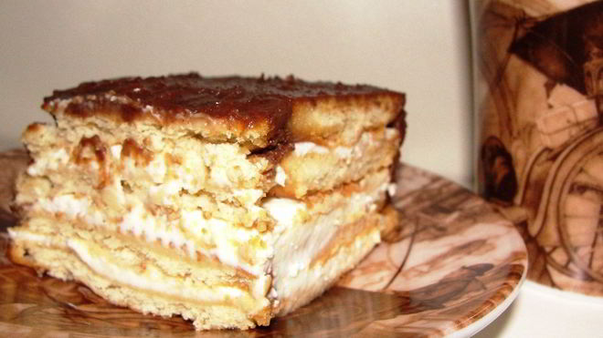 Рецепт Торт без выпечки из печенья