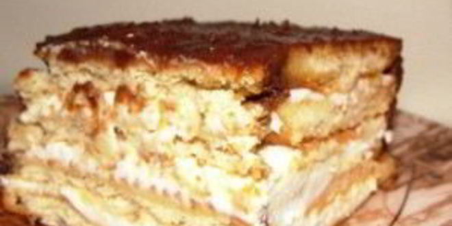 Рецепт торт без выпечки из печенья