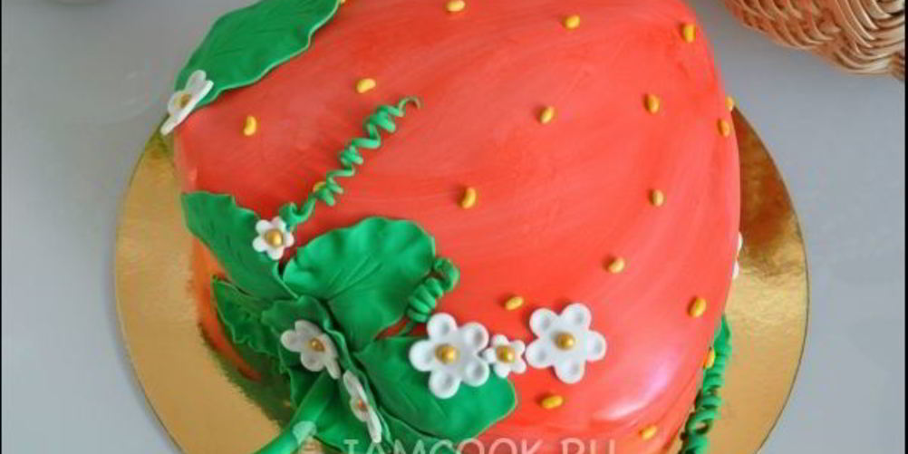 Как приготовить торт бисквитный с клюквой и яблоком клубничка