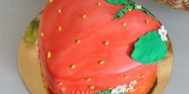 Рецепт торт бисквитный с клюквой и яблоком клубничка