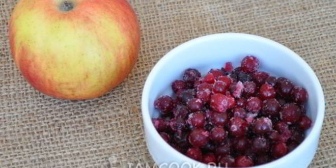 Рецепт торт бисквитный с клюквой и яблоком клубничка