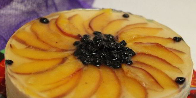 Рецепт торт чернично-персиковое суфле