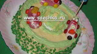 Рецепт Торт Гонки для мальчика