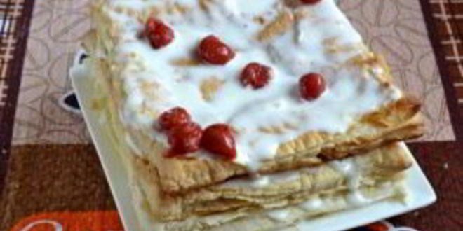 Рецепт торт из слоеного бездрожжевого теста