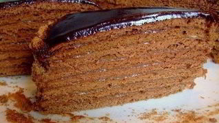 Рецепт Торт Медовик с темным кремом