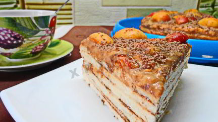 Рецепт Торт Минутка на сковороде без выпечки