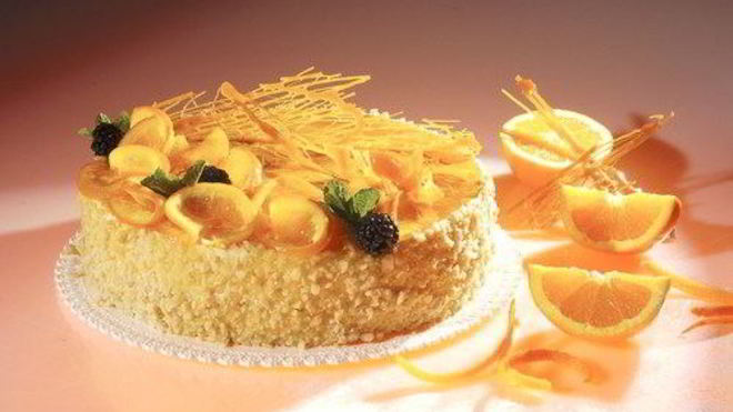 Рецепт Торт с грецкими орехами и апельсинами