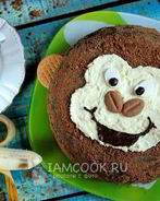 Торт с кокосовым кремом и бананами Обезьяна