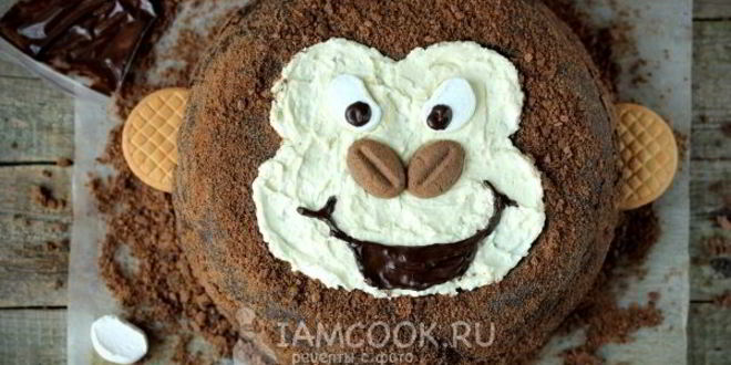 Рецепт торт с кокосовым кремом и бананами обезьяна