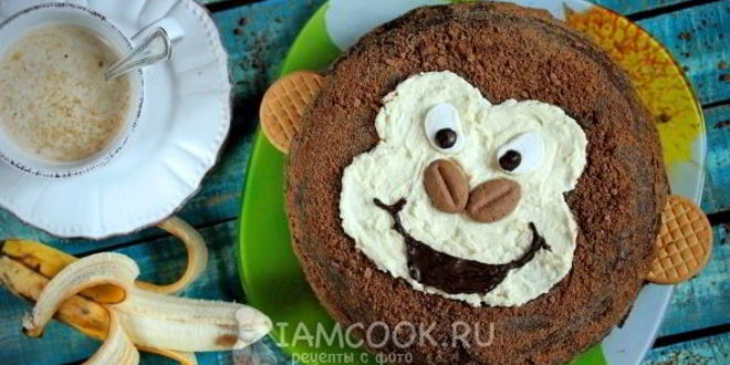 Рецепт торт с кокосовым кремом и бананами обезьяна