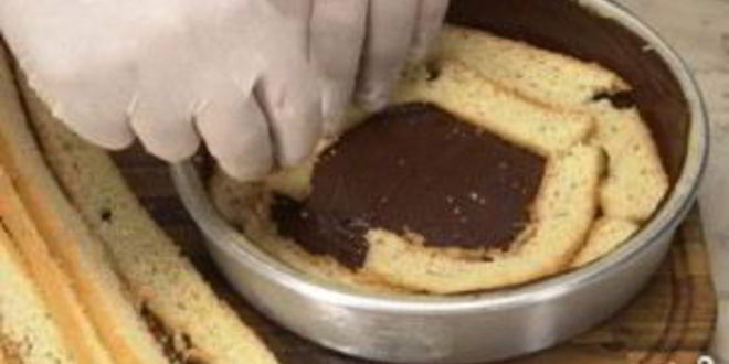 Рецепт торт с кусочками бисквита и фруктами