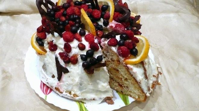 Рецепт Торт Снежный ком