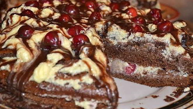 Рецепт Торт Вишневый поцелуй