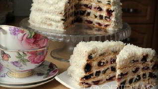 Рецепт Торт Вишня в снегу