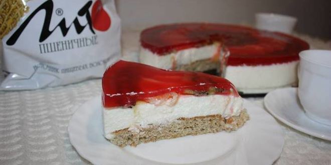 Рецепт творожного торта с фруктами