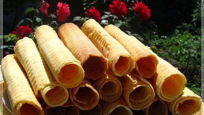 Рецепт Вафельные трубочки