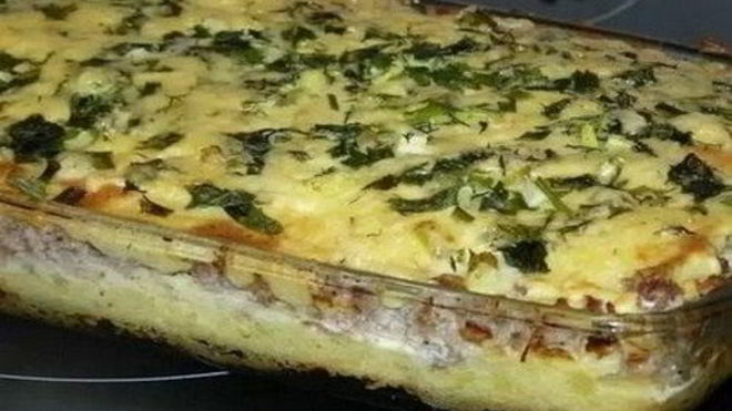 Рецепт Домашняя картофельная запеканка с фаршем