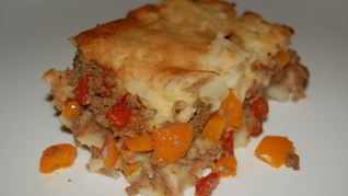 Рецепт Картофельная запеканка с фаршем и овощами