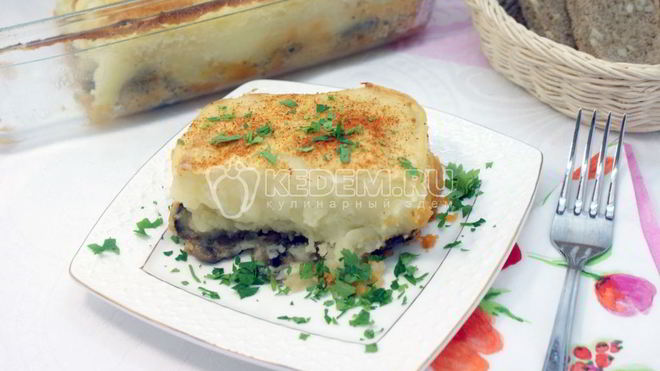 Рецепт Картофельная запеканка с грибами