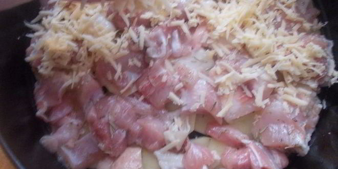 Рецепт картофельная запеканка с курицей и грибами