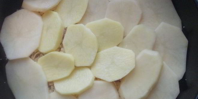 Рецепт картофельная запеканка с курицей и грибами