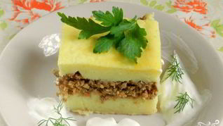 Рецепт Картофельная запеканка с морковью и луком