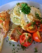 Картофельная запеканка с судаком