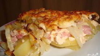 Рецепт Картофельная запеканка с ветчиной