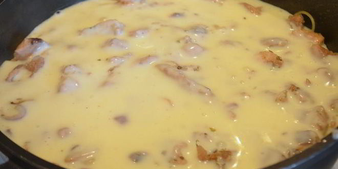 Рецепт куриная запеканка из спагетти под корочкой из сыра джюгас