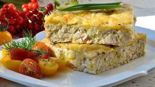 Рецепт Легкий куриный пирог-запеканка