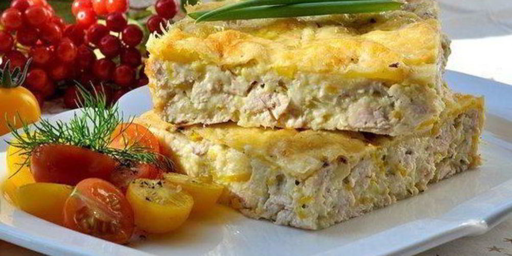 Как приготовить легкий куриный пирог-запеканка