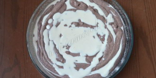 Рецепт мраморная творожная запеканка