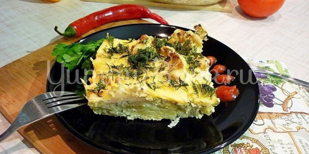 Как приготовить нежная запеканка из картофеля и цветной капусты