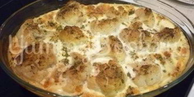 Рецепт нежная запеканка из картофеля и цветной капусты