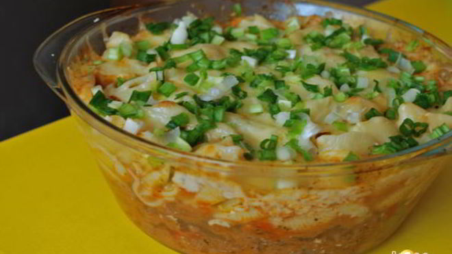 Рецепт Овощная запеканка с мясом и макаронами