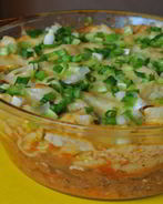 Овощная запеканка с мясом и макаронами