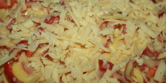 Рецепт овощная запеканка с цветной капустой, сладким перцем и помидорами